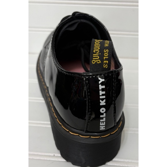 DR MARTEN X HELLO KITTY Black Patent 1461 Quad Platform Shoes Womens Size 9 - Picture 12 of 13